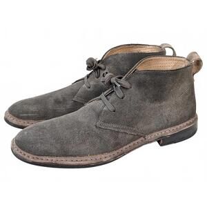 John Varvatos China Sid Men Chukka Boot Gray Leatherw 10.5